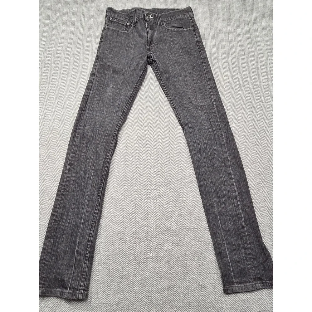 Levis‎ 511 Skinny Jeans Mens 32x34 Faded Black Dark Gray Denim Pants